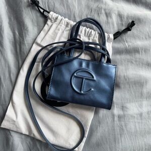 Telfar Blue Mini Bag with Sleek Design